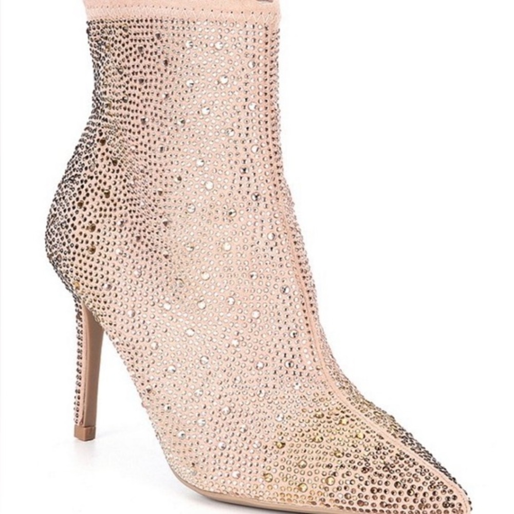 NWD Carvela Lovebird Champagne Gold Embellished Booties‎ Ankle Boots Shoes 41 11